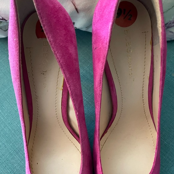 BCBGeneration Pink Suede Heels, size 9.5 - Picture 7 of 7